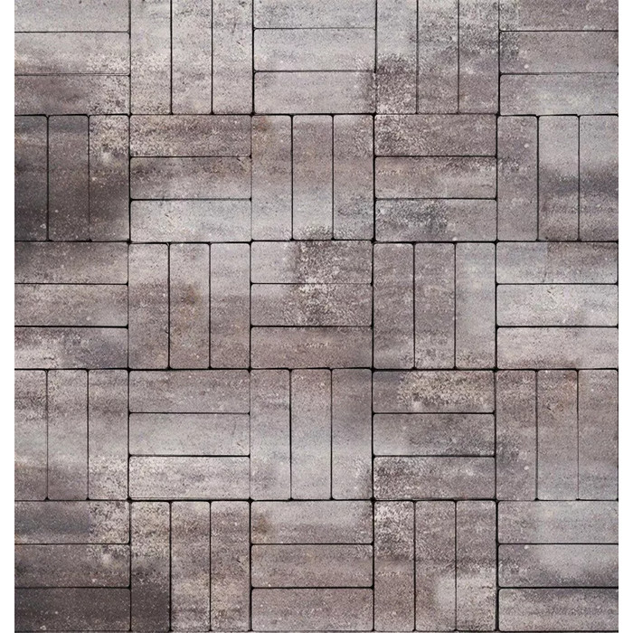 Тротуарная плитка Artstein Паркет 60 мм Color Mix Умбра